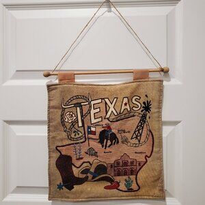 NWT: OUTLAW IRON WORKS Texas Wall Hanging Tapestry Map